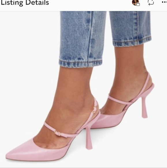 JustFab Pink Slingback Heels - Picture 1 of 4